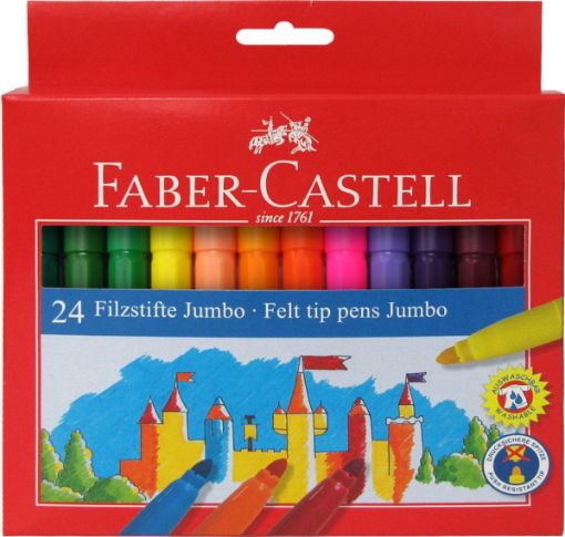 ΜΑΡΚΑΔΟΡΟΙ ΣΧΟΛΙΚΟΙ FABER-CASTELL JUMBO 24τεμ