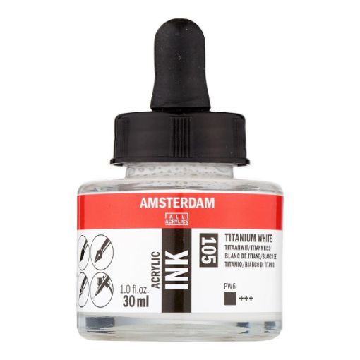 ΜΕΛΑΝΙ AMSTERDAM ΑΚΡΥΛΙΚΟ 30ml 105 Titanium White