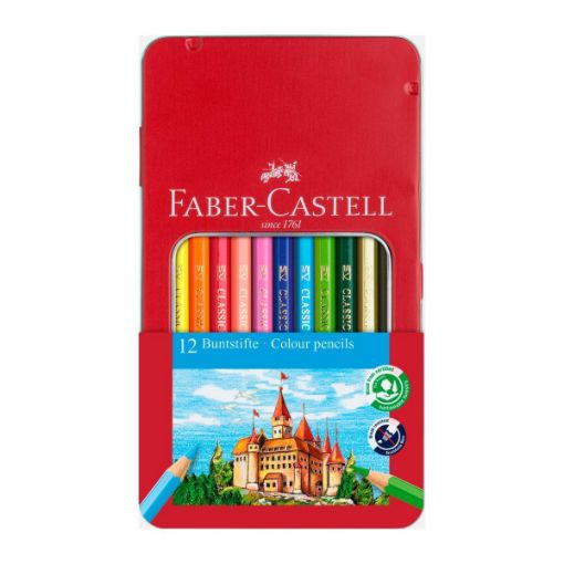 ΞΥΛΟΜΠΟΓΙΕΣ FABER-CASTELL ΚΑΣΤΡΟ ΚΑΣΕΤΙΝΑ 12τεμ