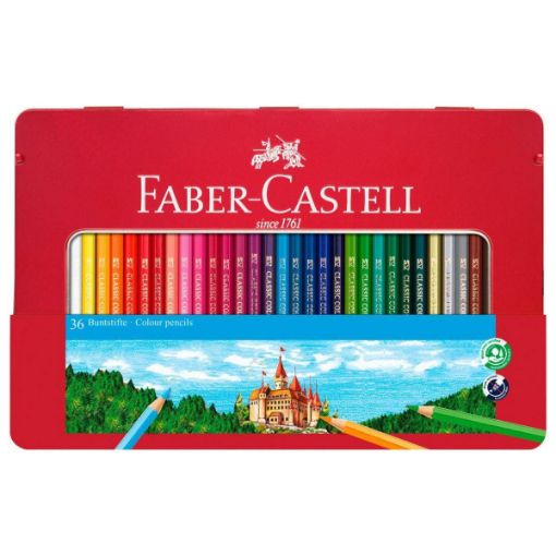 ΞΥΛΟΜΠΟΓΙΕΣ FABER-CASTELL ΚΑΣΤΡΟ ΚΑΣΕΤΙΝΑ 36τεμ