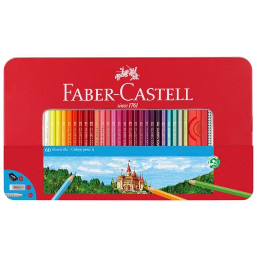 ΞΥΛΟΜΠΟΓΙΕΣ FABER-CASTELL ΚΑΣΤΡΟ ΚΑΣΕΤΙΝΑ 60τεμ